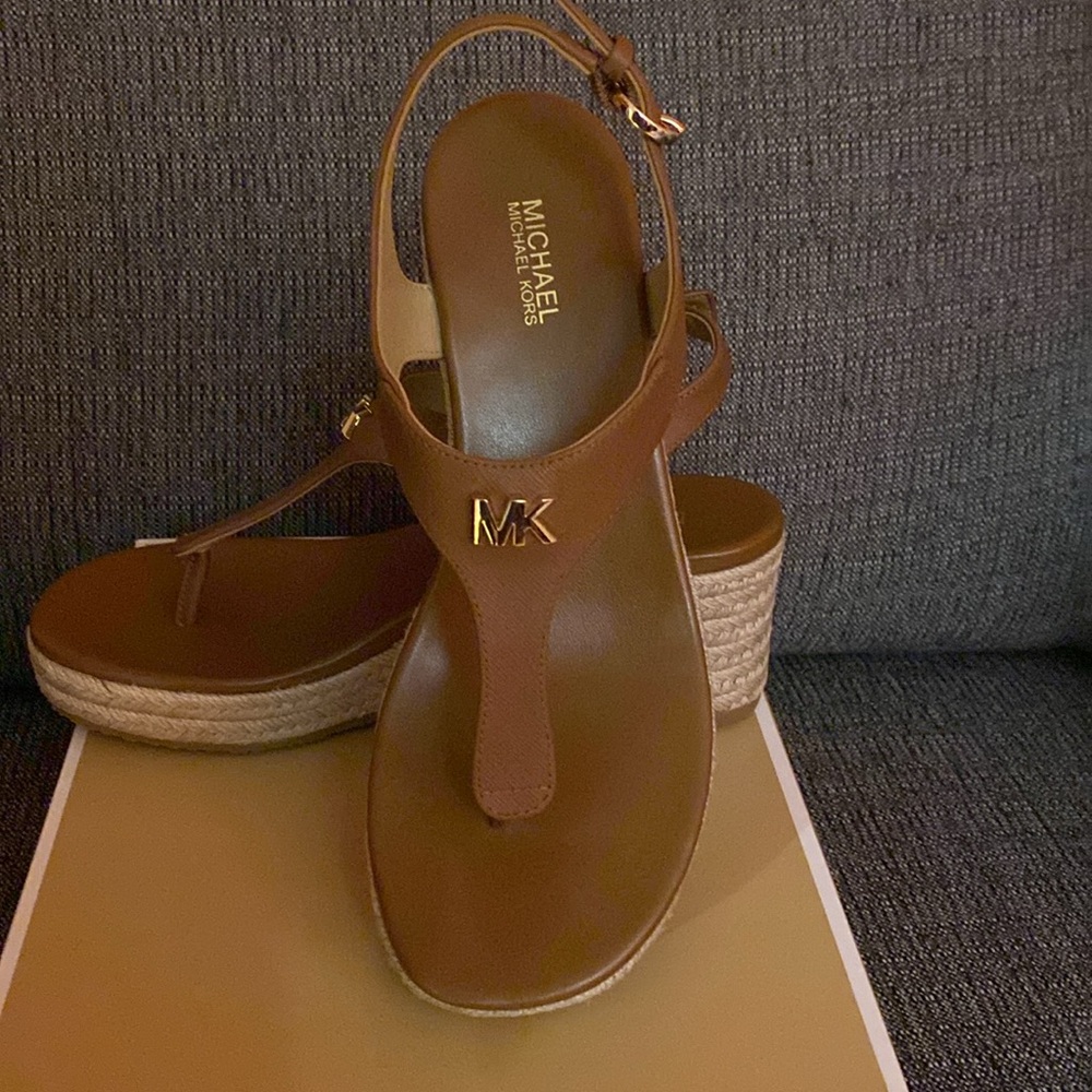 Michael Kors Brown Sandals Espadrille Style